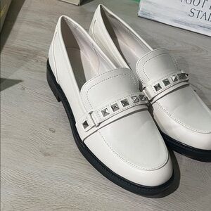 White Studded Loafers Marc Fisher size 8